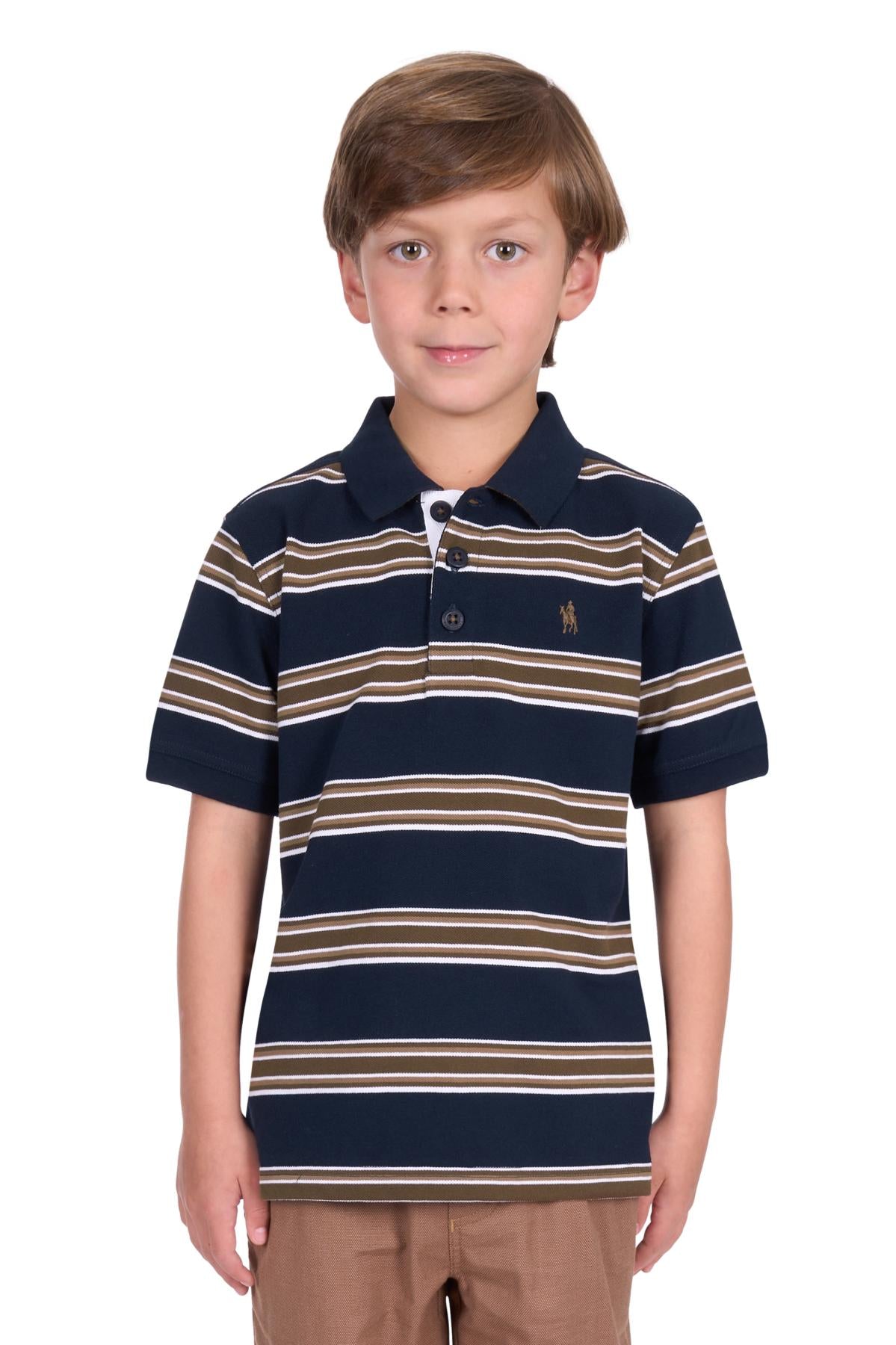 Thomas Cook Boys Anthony Polo - Navy/Tan