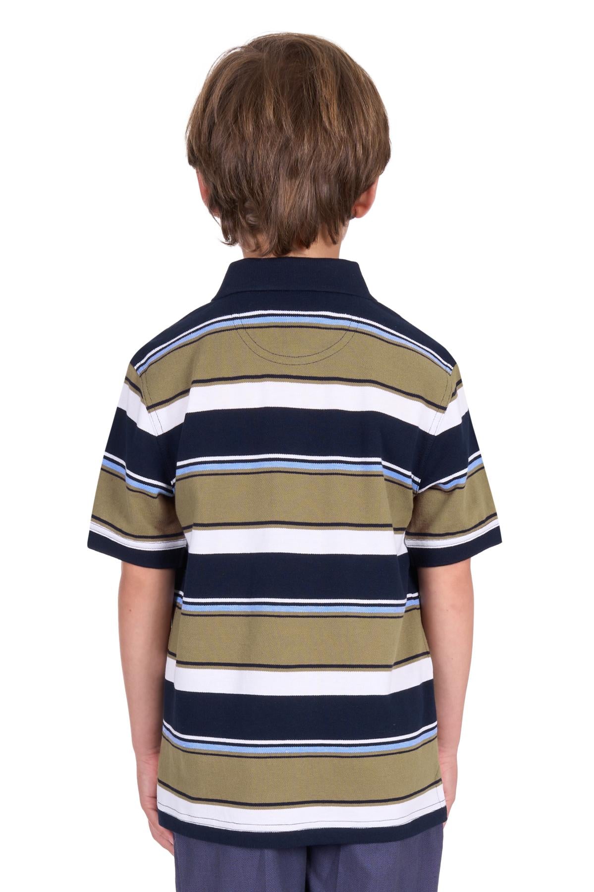 Thomas Cook Boys Tim Polo - Navy/Dark Tan