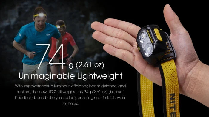 Nitecore UT27 2024 Ultra-Light Dual-Beam Headlamp – Yellow