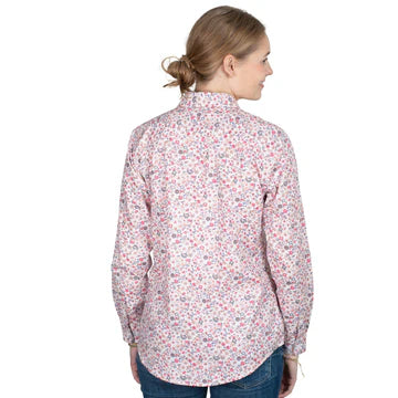 Just Country Ladies Georgie Shirt in White Floral