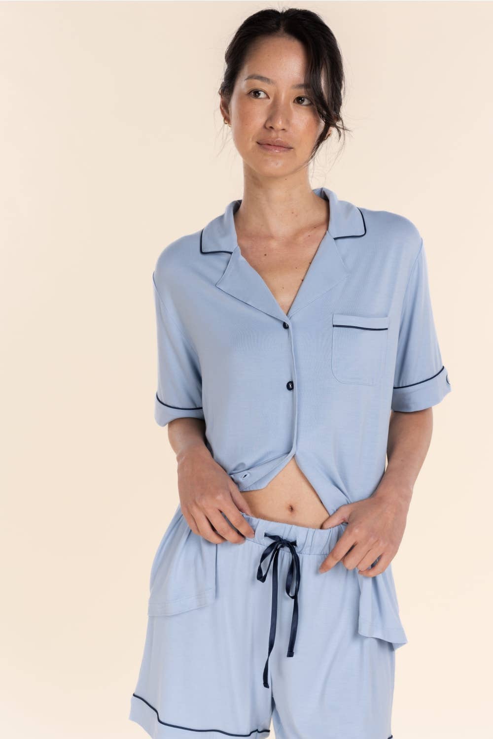 Gingerlilly Bamboo Pyjama Short Set - Sadie Blue