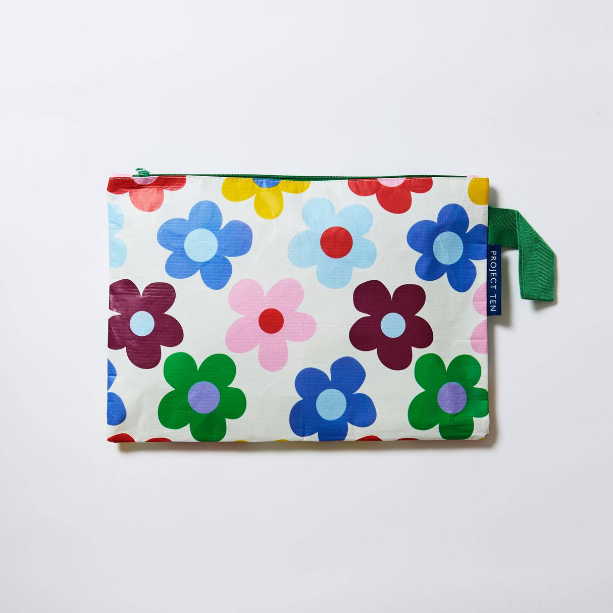 Project Ten Large Zip Pouch – Sunny Floral