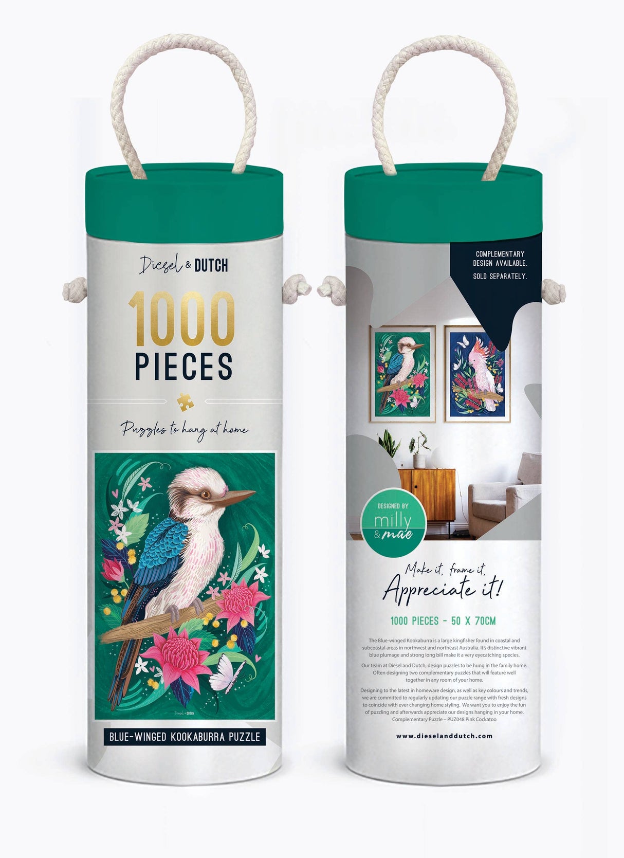 Diesel & Dutch Blue-winged Kookaburra 1000pc Wall Jigsaw Puzzle