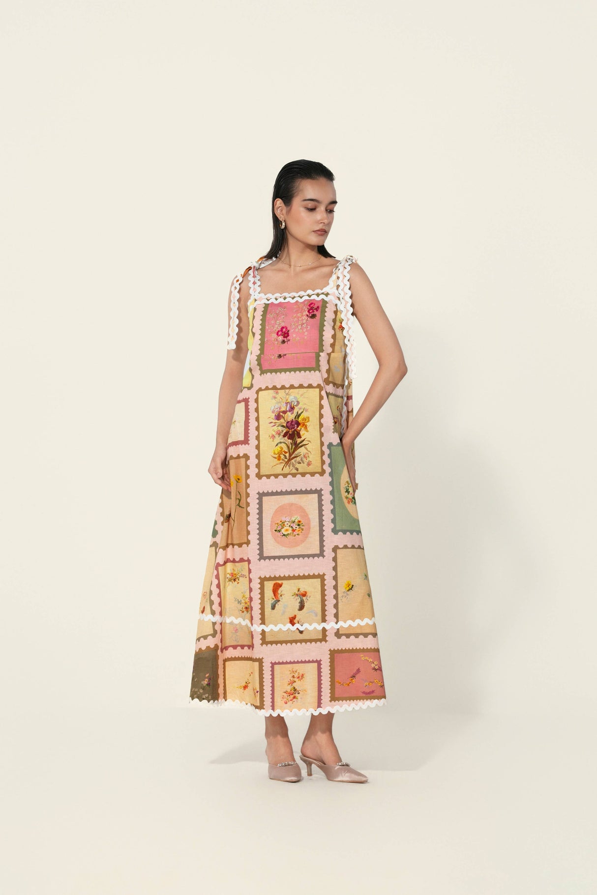 thr3letter - Marianne Framed Maxi Dress
