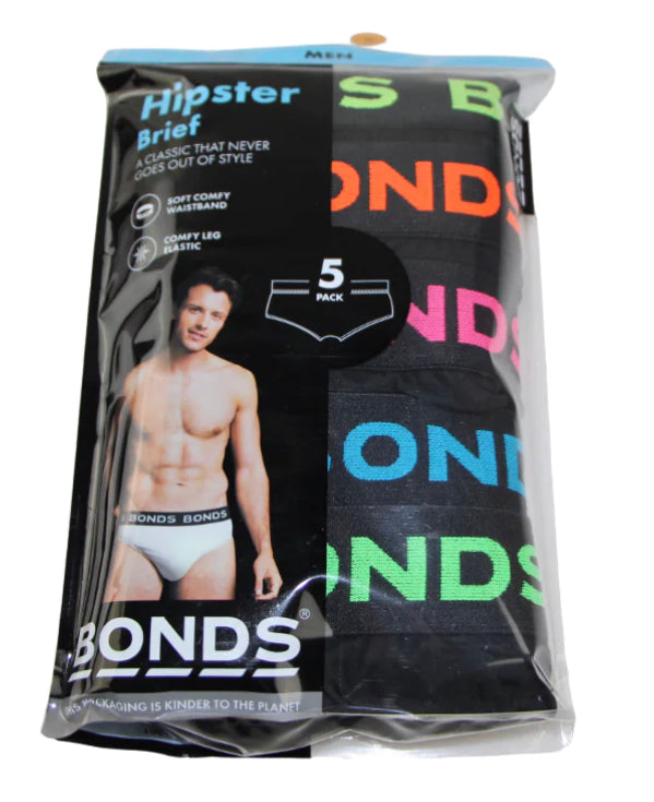 Bonds Mens Hipster Brief 4 pack Colours Vary