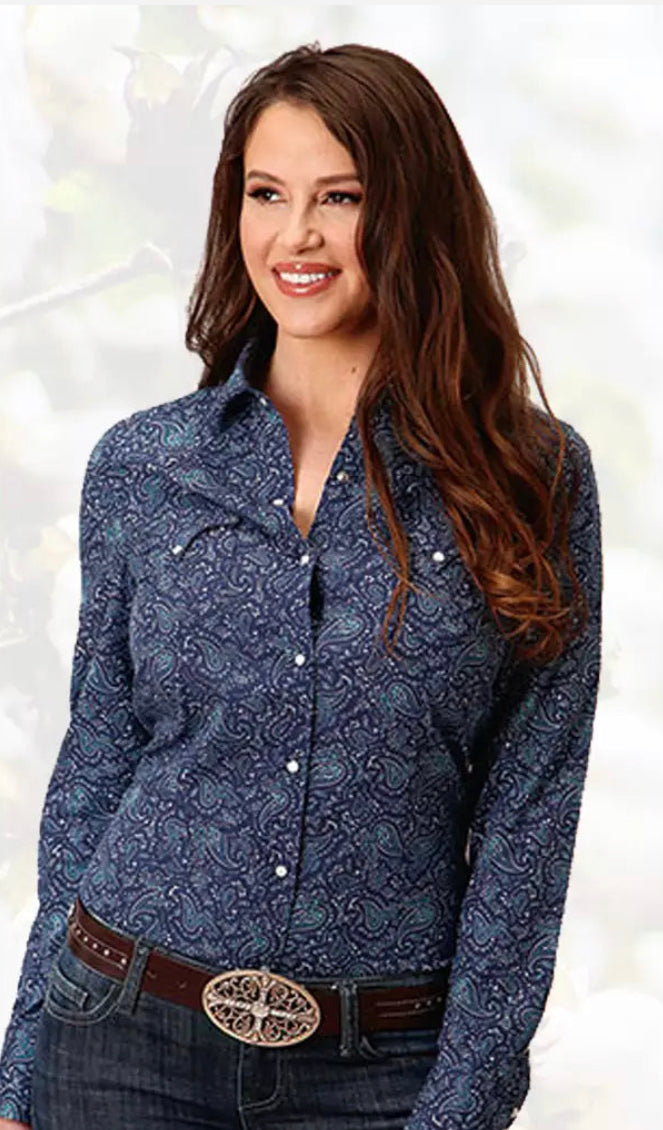 Roper Ladies Western Pop Stud Shirt
