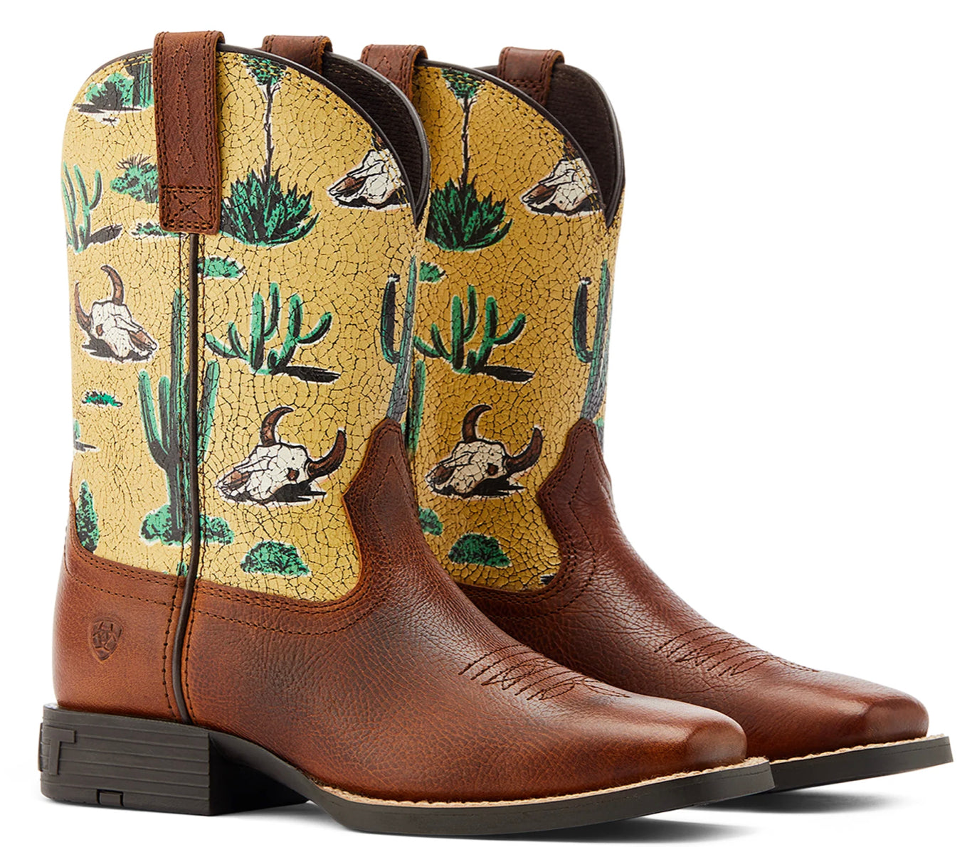 Ariat Kids Round Up Square Toe Spiced Cider Desert Boots 10044424