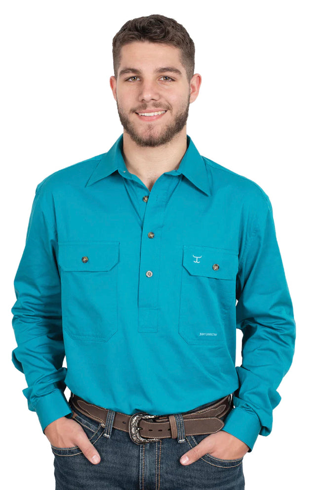 Just Country Mens Cameron Half Button Shirt 10101