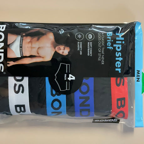 Bonds Mens Hipster Brief 4 pack Colours Vary