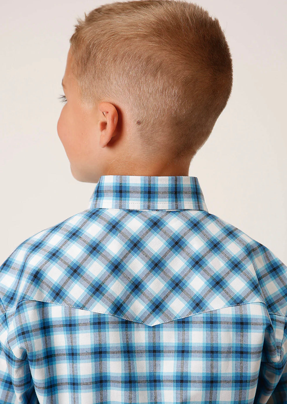 Roper Boys Amarillo Shirt Blue Check