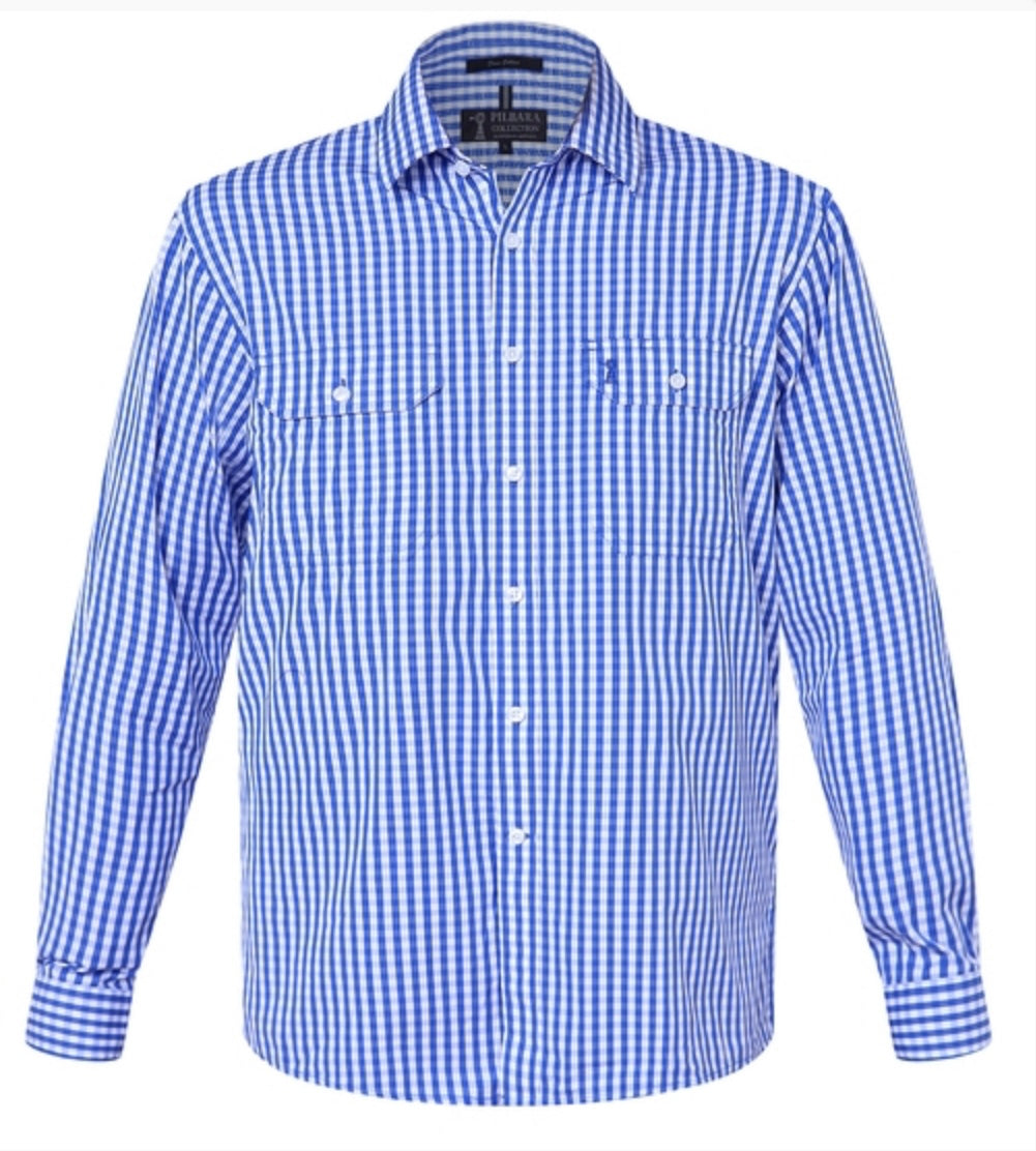 Pilbara Men's Check L/S Shirt in 2 Colours