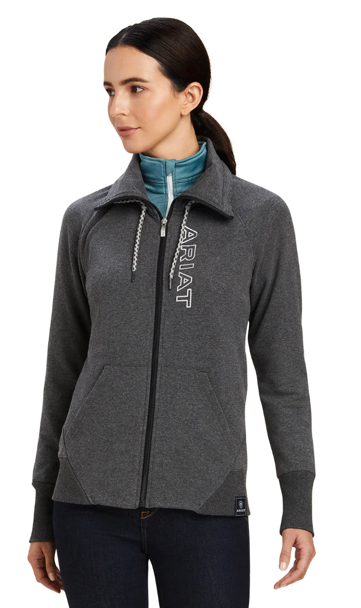 Ariat Ladies Team Logo Full Zip Sweatshirt
