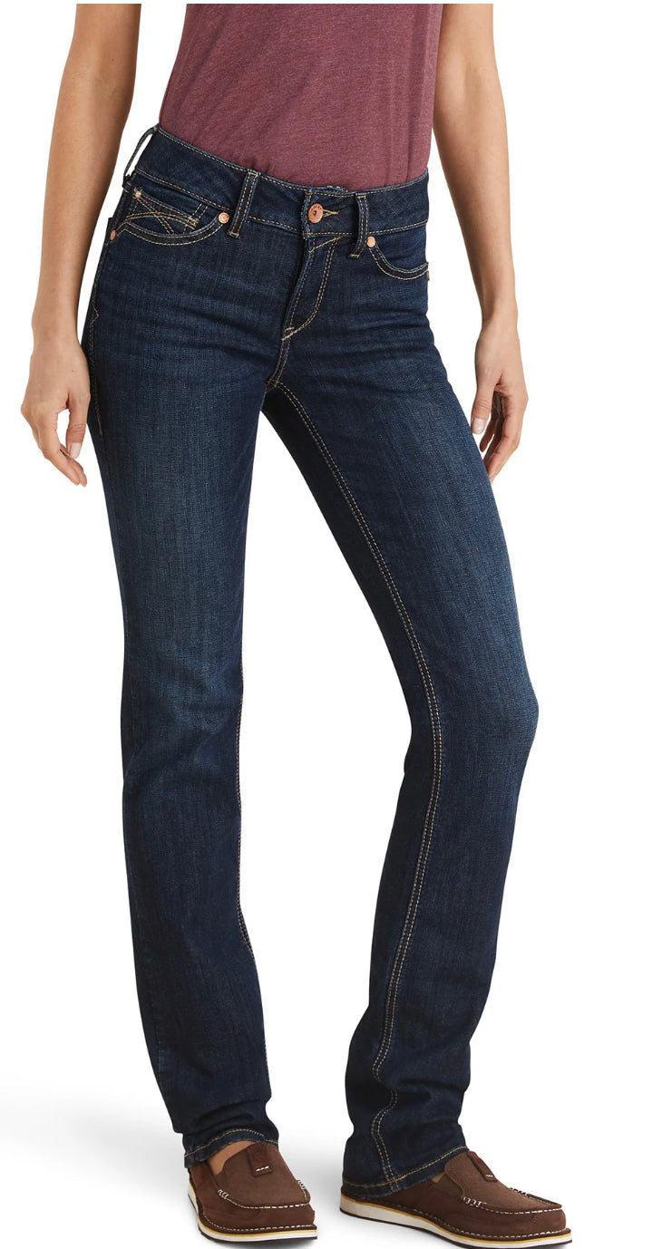 Ariat Ladies REAL Perfect Rise Straight Leg Greta Midnight Jeans 10043145