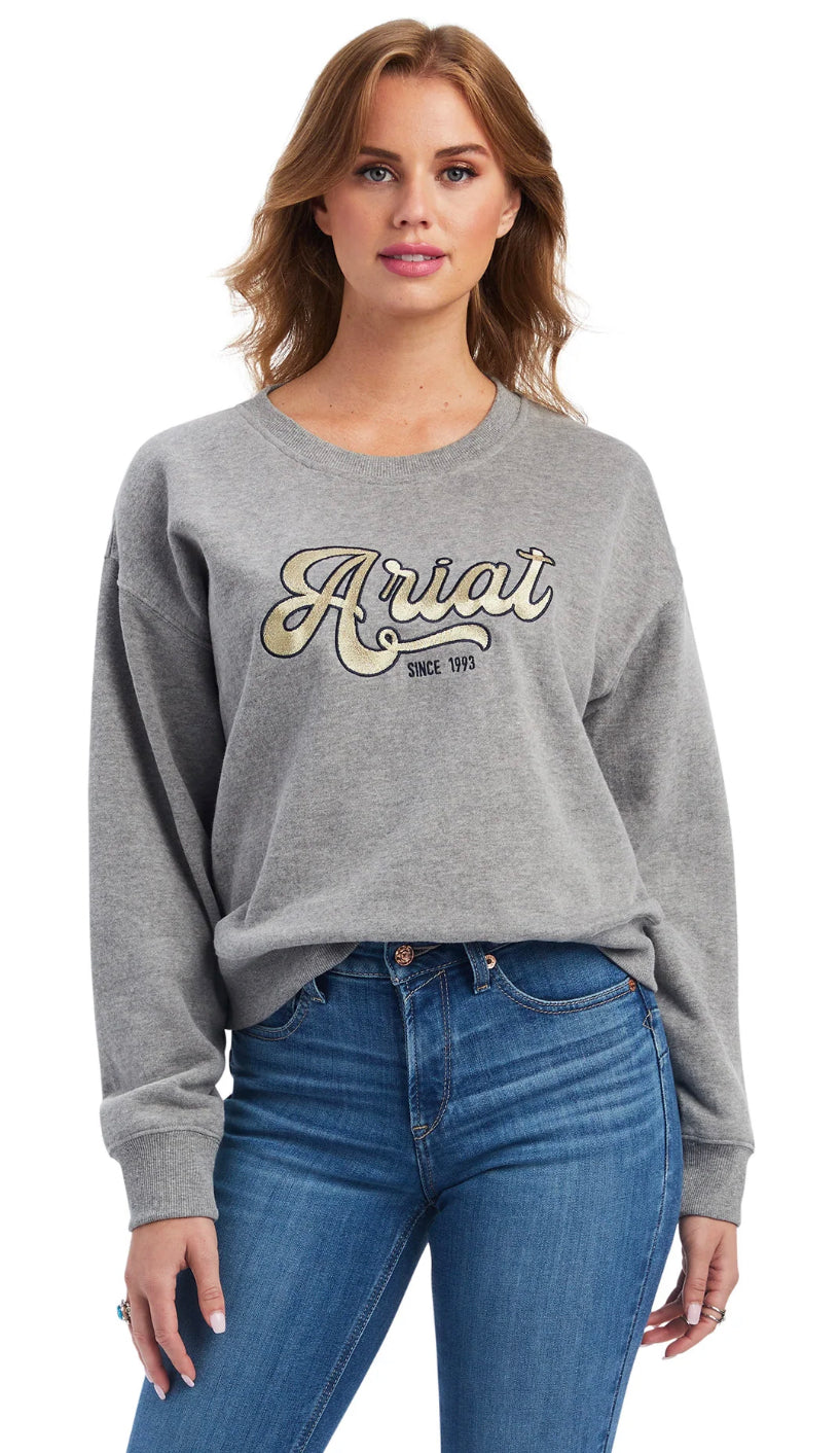Ariat Real Metallic Varsity Logo Sweatshirt