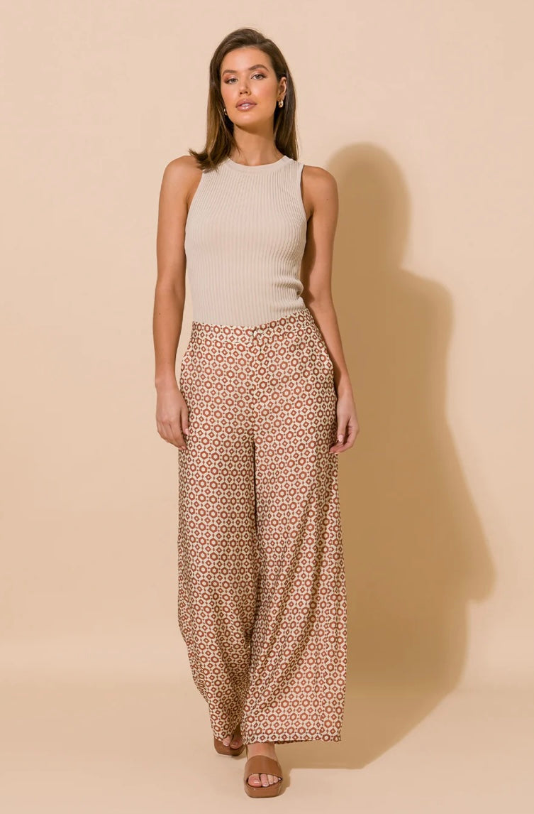 Adorne Ladies Harper Print Pant