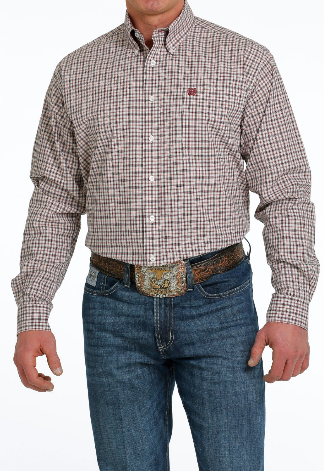 Cinch Mens Plaid Check Shirt MTW1105529