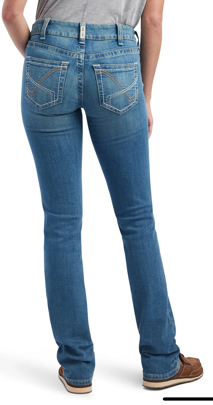 Ariat Ladies REAL Mid Rise Straight Leg Arrow Fit Esmeralda Delaware 10042183