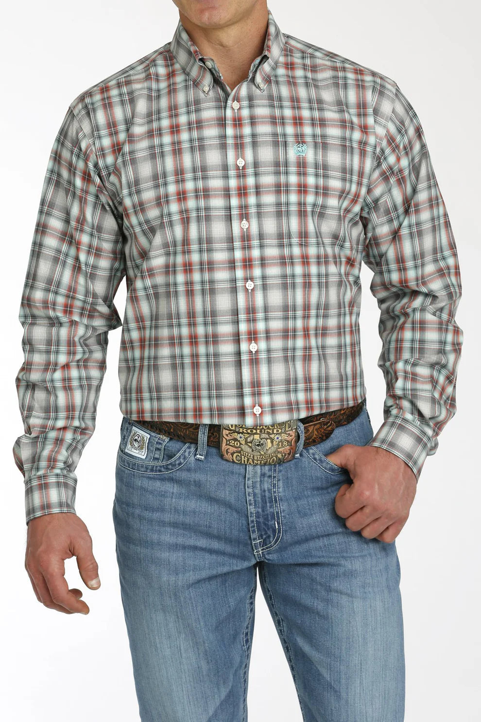 Cinch Men's Plaid Button Down Shirt