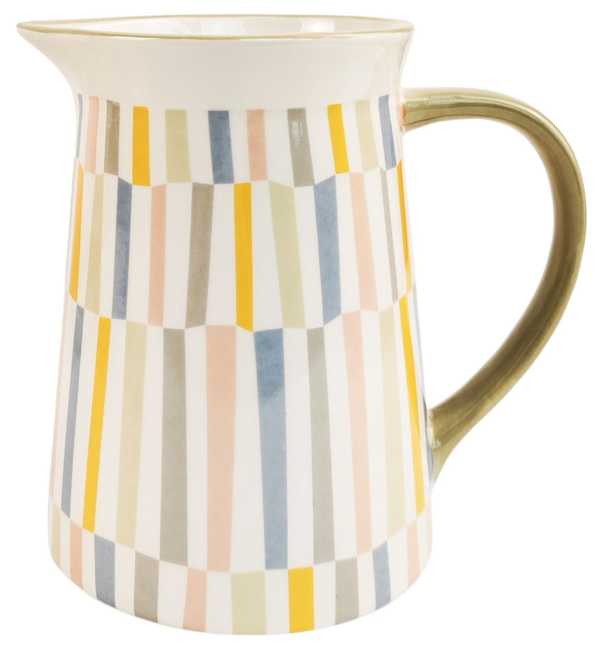 Urban Products Maldon Stripe Ceramic Jug Colourful 15cm