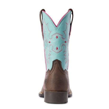 Ariat Girls Tombstone Boots Brown/Bell Blue