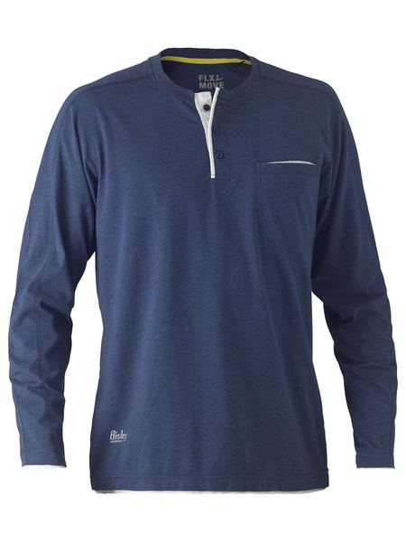 Bisley Flex N Move Henley Long Sleeved T shirt