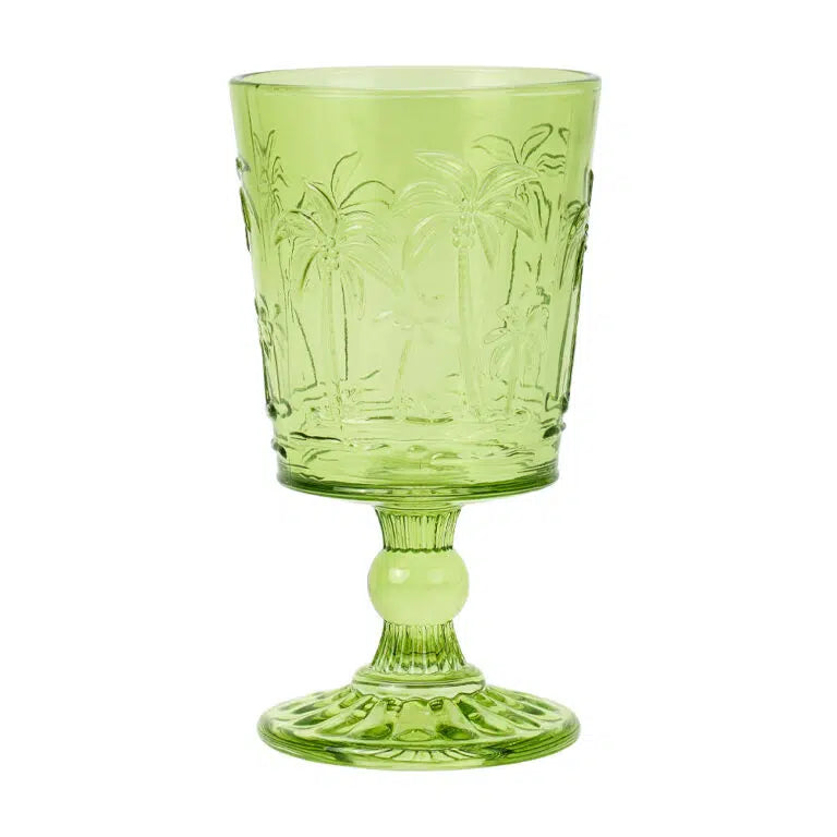 Annabel Trends Palm Tree Glass Goblets - 4PK