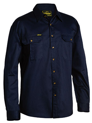 Bisley Mens BS6433 Original Cotton Long Sleeve Drill Shirt