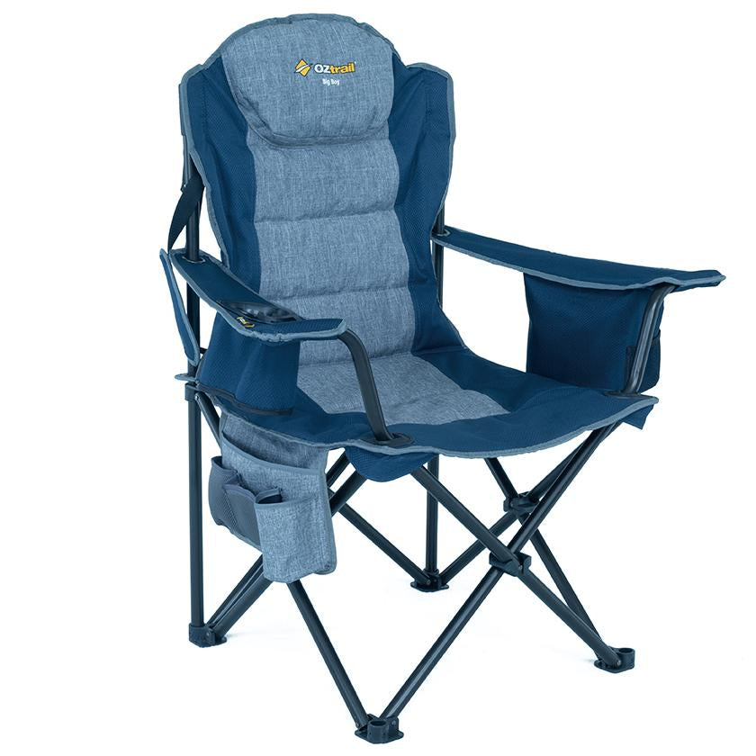 Oztrail Big Boy Arm Chair - NAVY IN STORE PICK UP