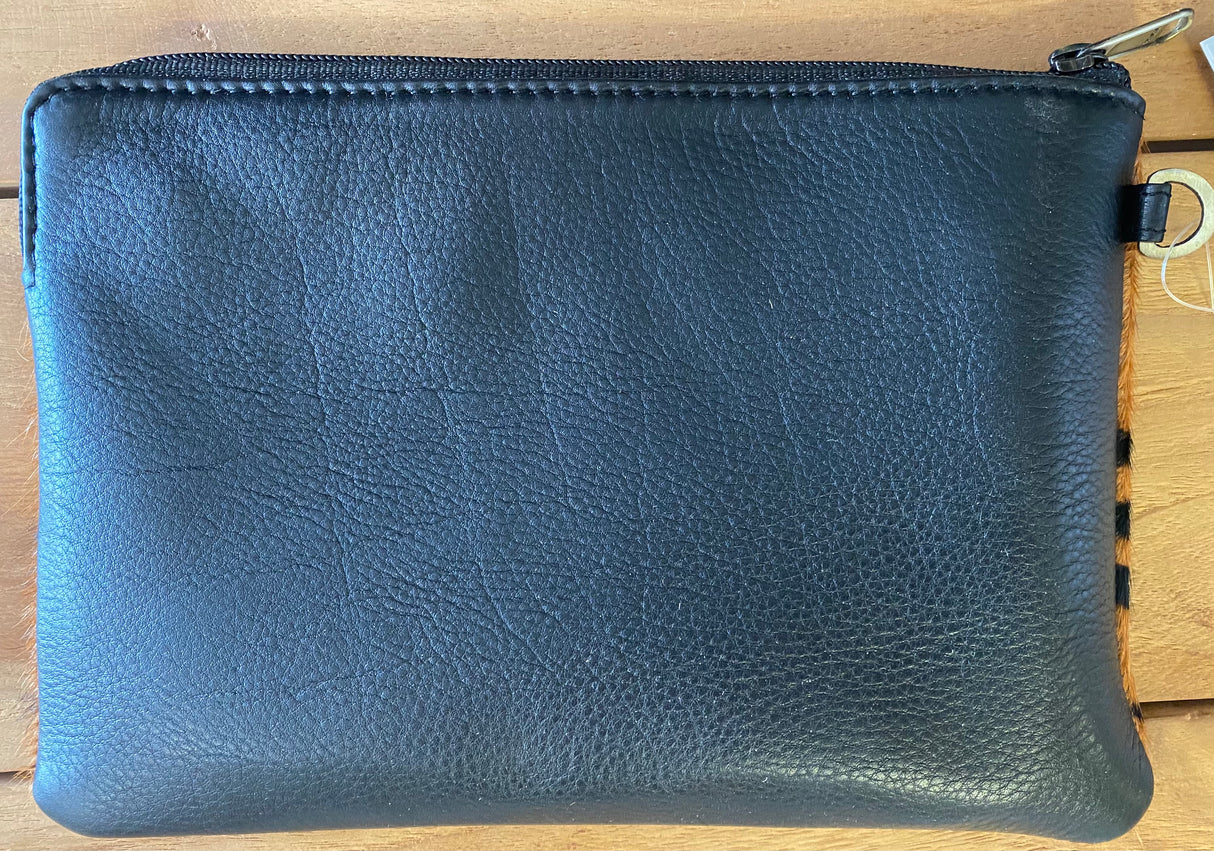 The Design Edge Cow Hide Detroit Zip Clutch