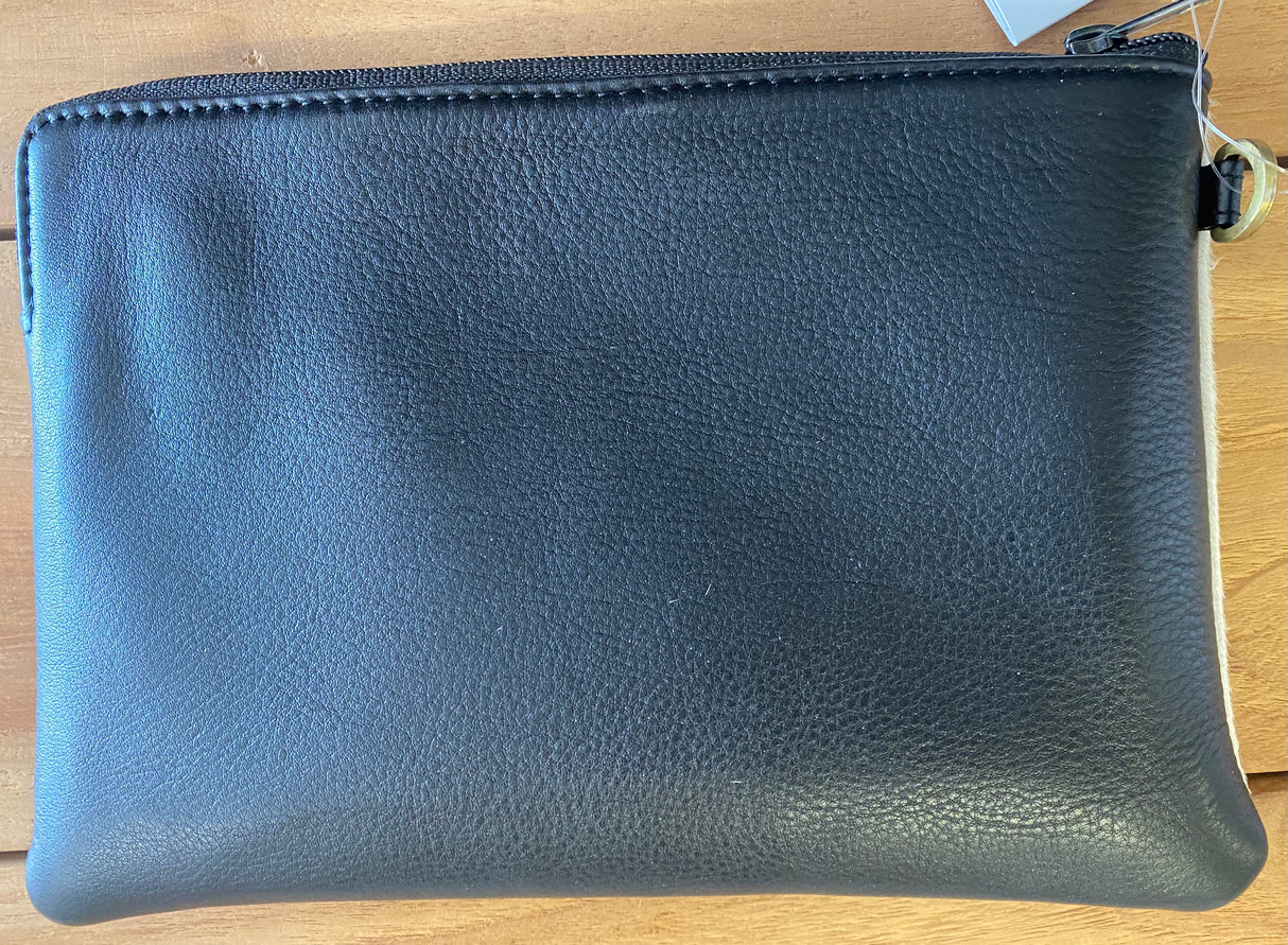 The Design Edge Cow Hide Detroit Zip Clutch
