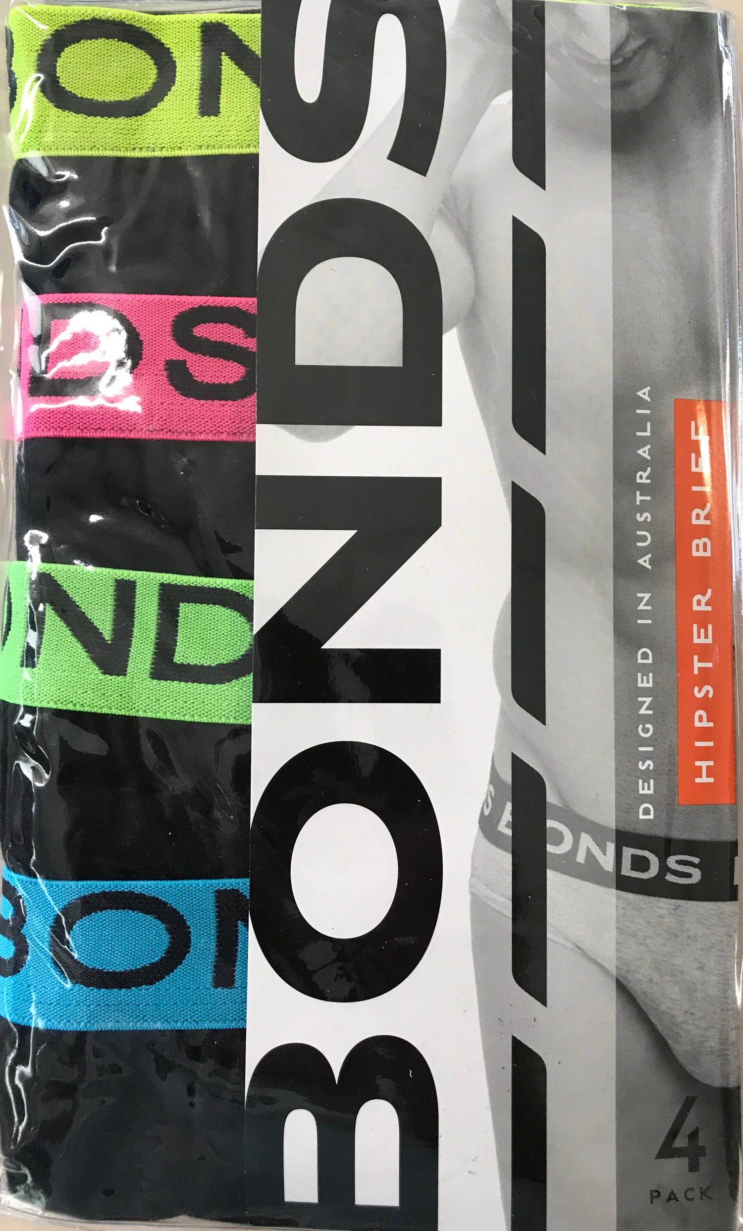 Bonds Mens Hipster Brief 4 pack Colours Vary