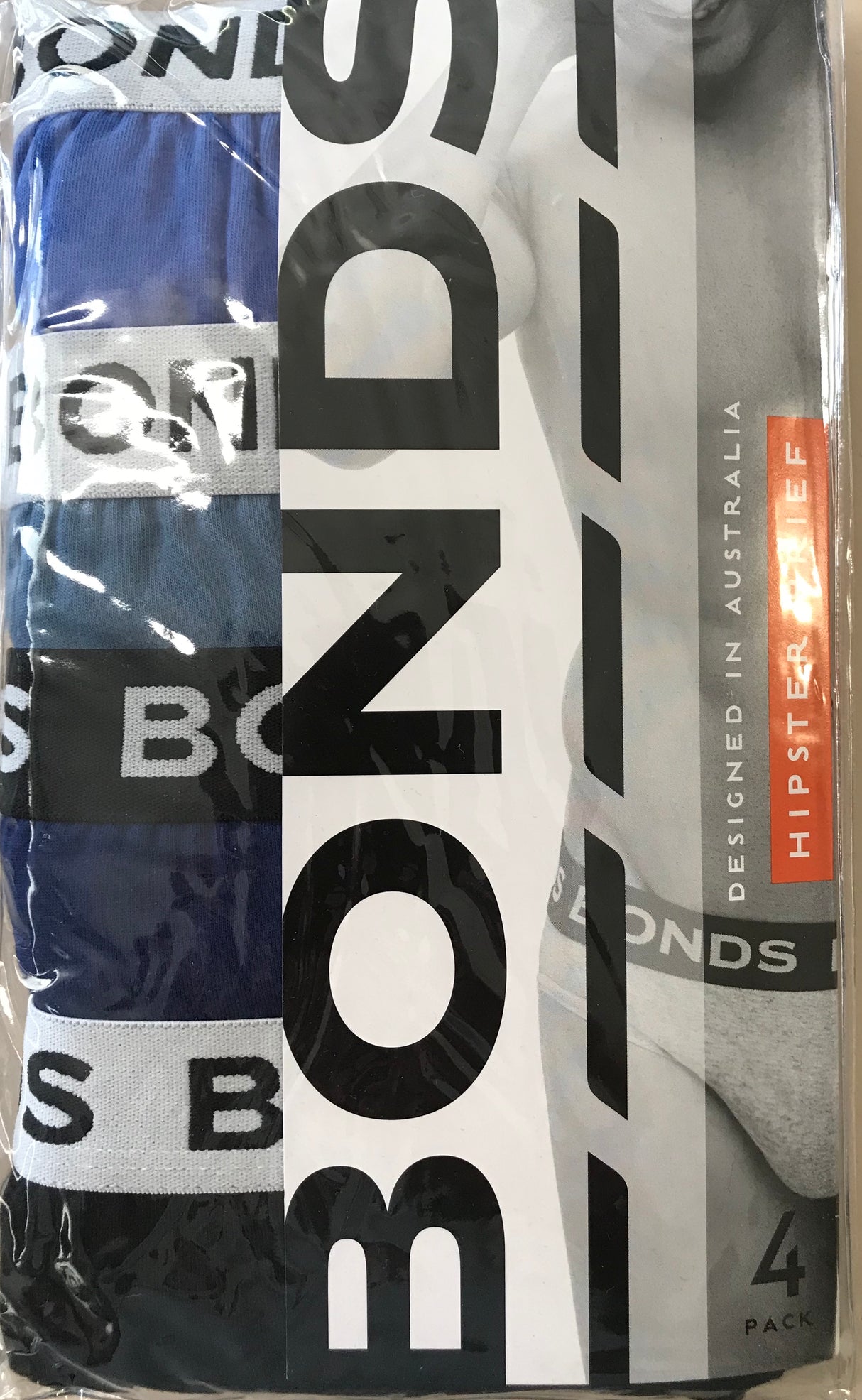 Bonds Mens Hipster Brief 4 pack Colours Vary