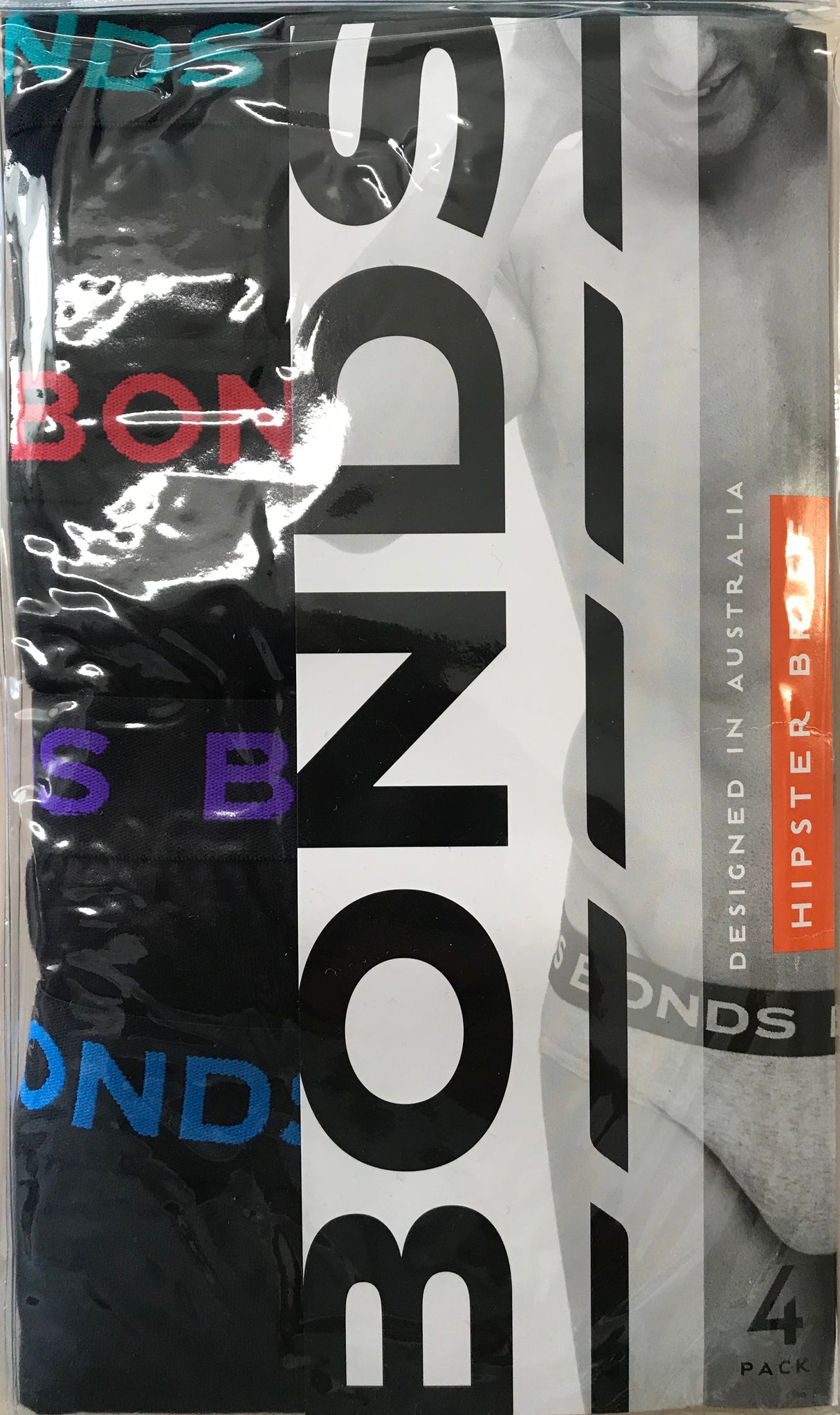 Bonds Mens Hipster Brief 4 pack Colours Vary