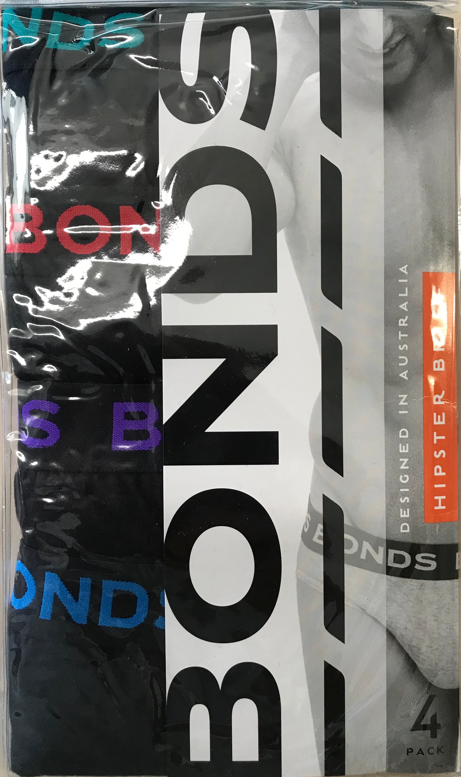 Bonds Mens Hipster Brief 4 pack Colours Vary