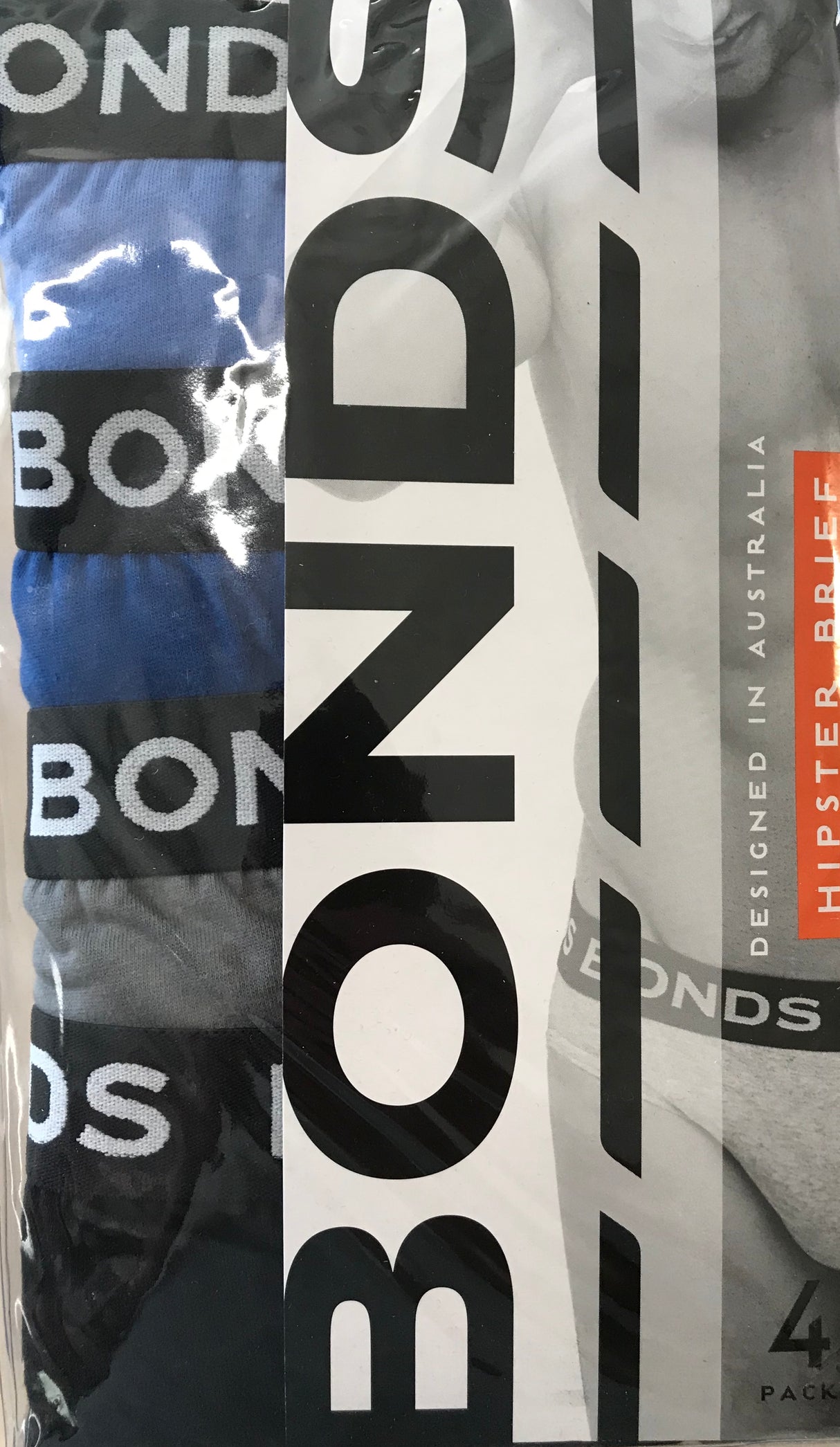 Bonds Mens Hipster Brief 4 pack Colours Vary