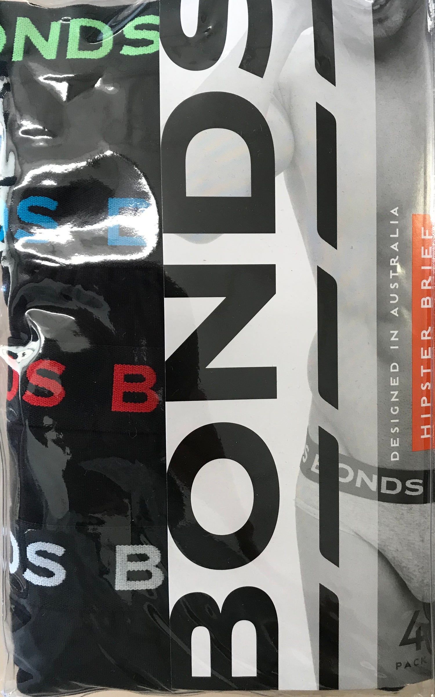 Bonds Mens Hipster Brief 4 pack Colours Vary