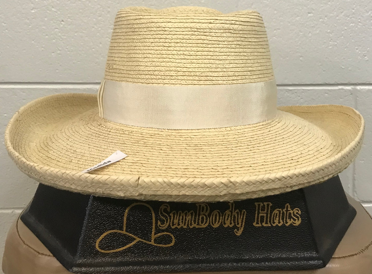 Sunbody Plantation Crease Palm leaf hat 4" brim