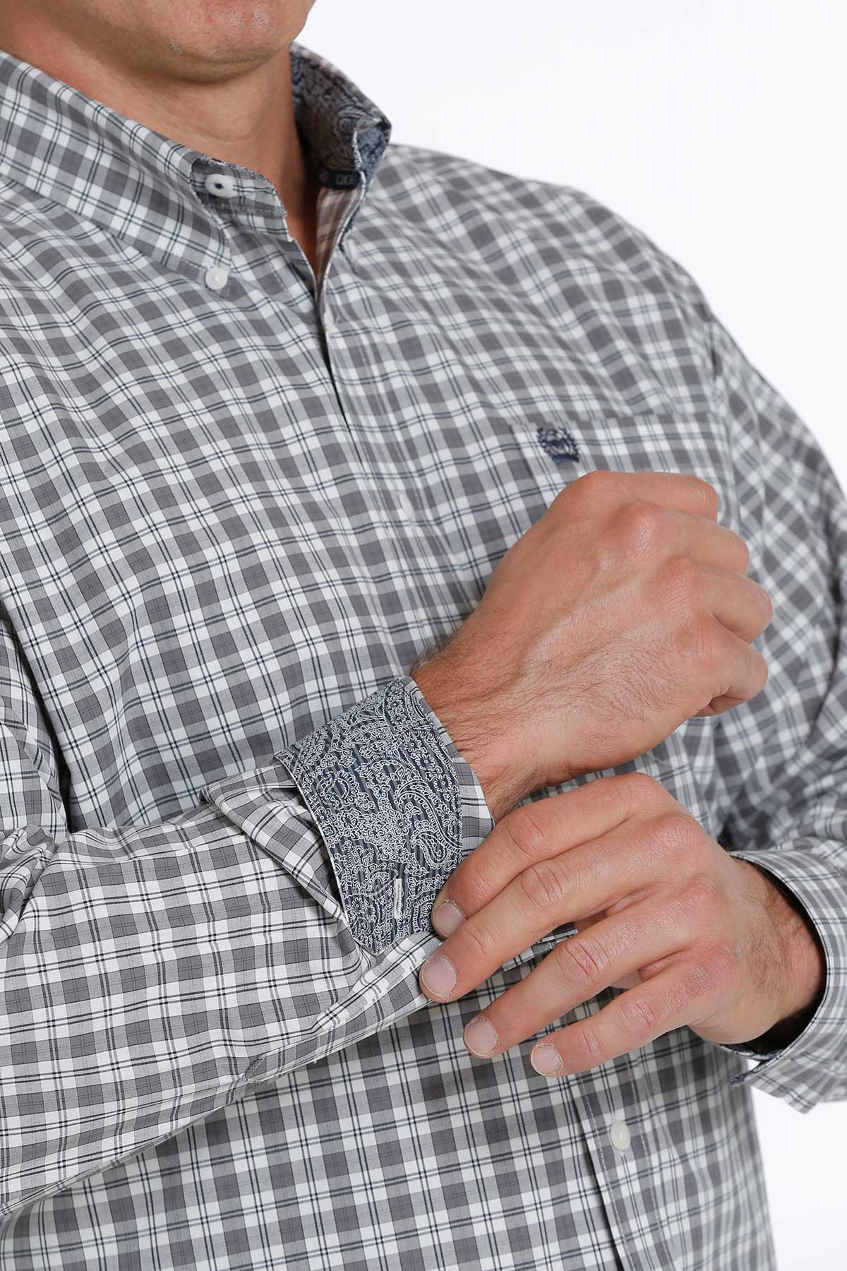 Cinch Men's Plaid Long Sleeve Western Shirt