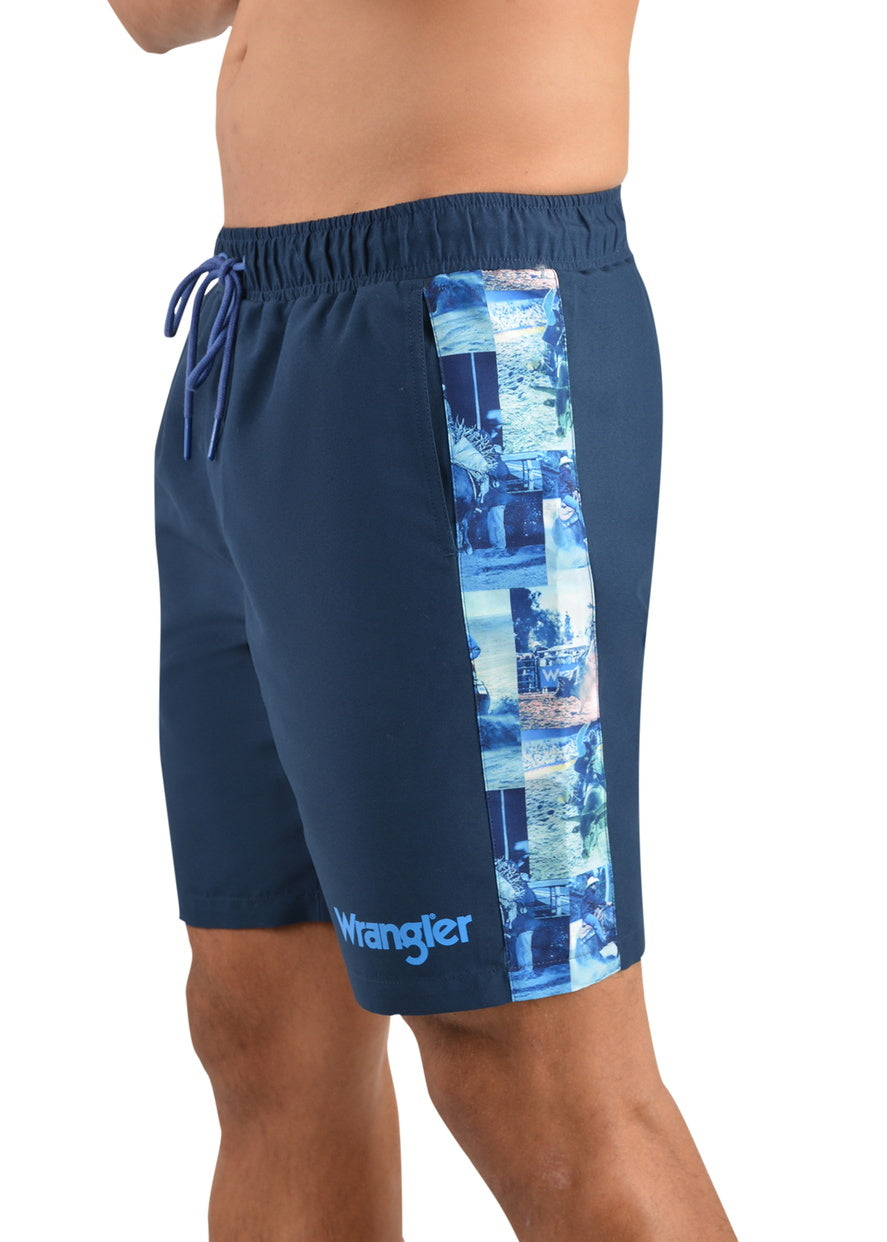 Wrangler Mens Forster Boardshort Black/Tan