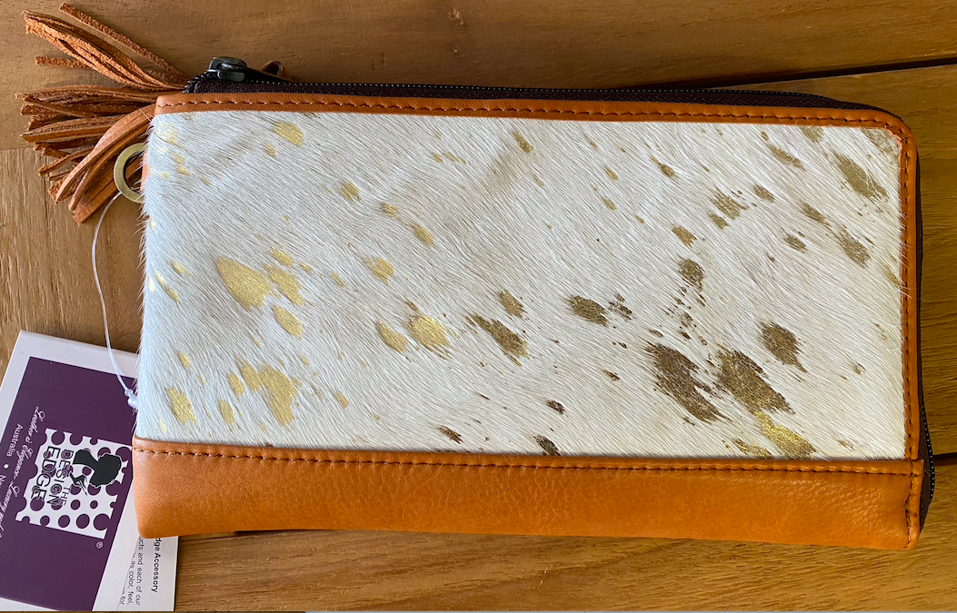 The Design Edge Dallas Cowhide Clutch