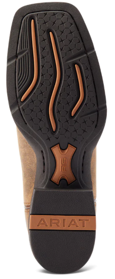 Ariat Ladies Round Up Brown & Copper Emboss Western Boots