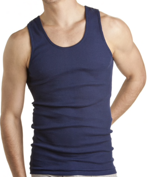 Bonds Mens Chesty 2 pack Navy Singlets