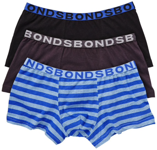Bonds Boys Trunks 3 PACK