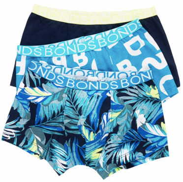 Bonds Boys Trunks 3 PACK