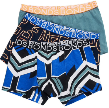 Bonds Boys Trunks 3 PACK