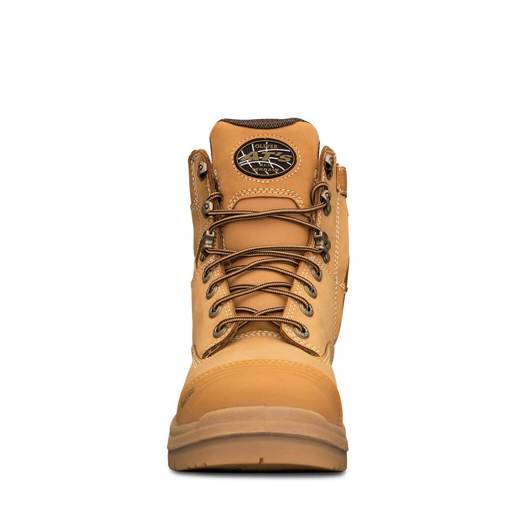 Oliver AT 55332Z Lace Up Zip Side Steel toe Boot