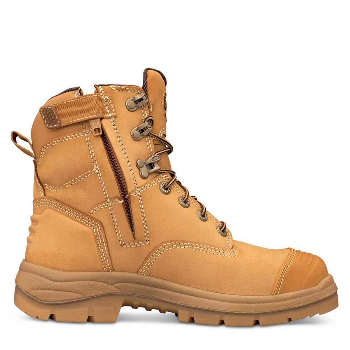 Oliver AT 55332Z Lace Up Zip Side Steel toe Boot