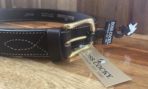 Boss Cocky Cattleman 35mm Belt with Pouch