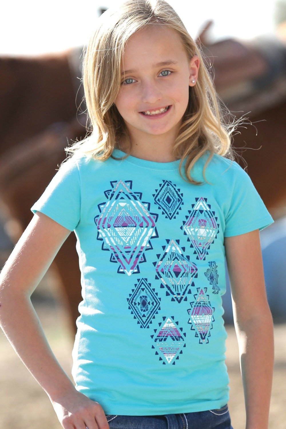 Cruel Girl Girls Tribal Print T shirt