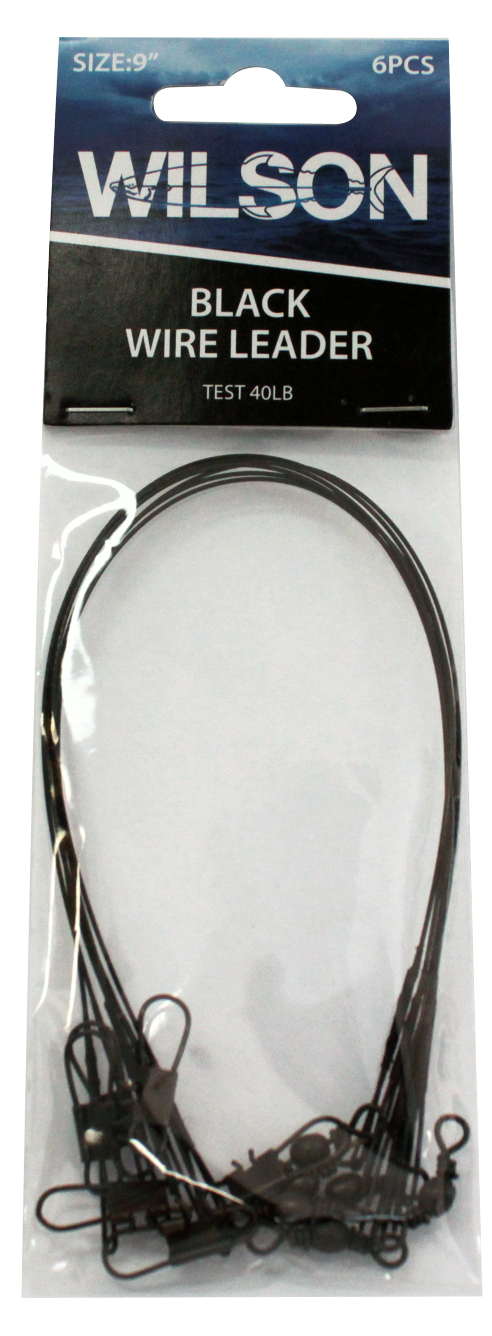 Wilson Black Wire Leader 40lb 6 packet